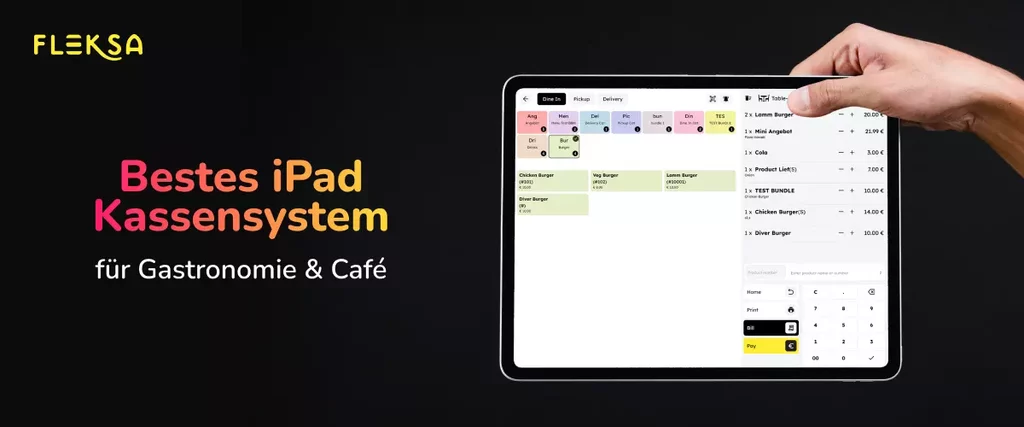 Fleksa: iPad Kassensystem für Gastronomie und Cafés